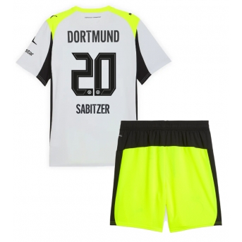 Billige Fotballdrakt Borussia Dortmund Marcel Sabitzer #20 Replika Bortedraktsett Barn 2025-26 Kortermet (med bukser)